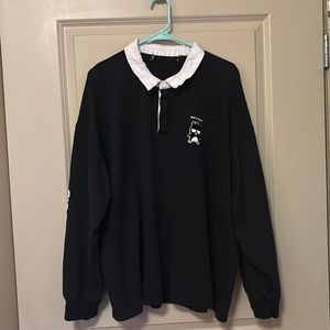 Badtz-Maru Collared Long-Sleeve Black Shirt